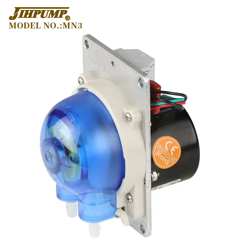 JIHPUMP Small MN3 12V 24V DC Motor alta precisione 2 o 4 rotori 12v dosaggio pompe peristaltiche