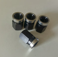 Nouvelles écrous de couvercle arrière en alliage d'aluminium noir modifiées pour Sprint Car Late Model, IMCA DMI Wheel Racing Dirt Midget, filetage 3/8-16