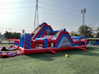Modulaire tunnelklimwand glijbaan opblaasbare brug carnaval opblaasbaar obstakel springkussen opblaasbaar obstakel parcours