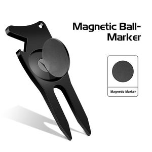 Outil de réparation de divots de golf 4-en-1 en alliage de zinc durable avec logo personnalisé, marqueur de balle magnétique et outil de nettoyage de club - Product Image 4