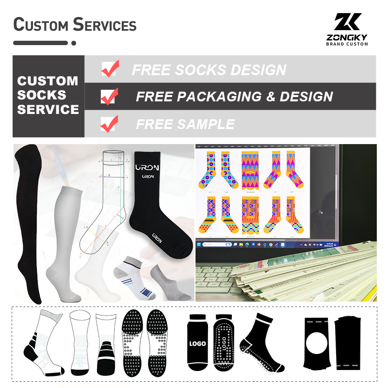 Custom Athletic Daily Sports Crew Socks with OEM Logo Disposable Comfort Fit Digital on Bottom Printing Wholesale Bulk Orders