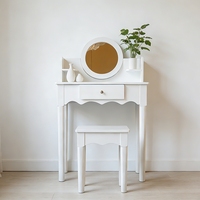 Table de Maquillage Moderne en MDF pour Filles, Taille Moyenne, avec Rangement, pour Salon et Chambre, Ensemble de Jeu d'Imitation - Prix Usine