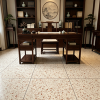 Dalle de terrazzo beige rose, pierre de terrazzo artificielle, grande tuile de terrazzo pour sol, mur et décoration intérieure