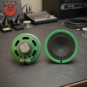 UT Green 57mm Mylar Speaker with Plastic Case Black Diaphragm Wire Terminal RoHS & ISO9001 Certified for Audio Output - Product Image 2