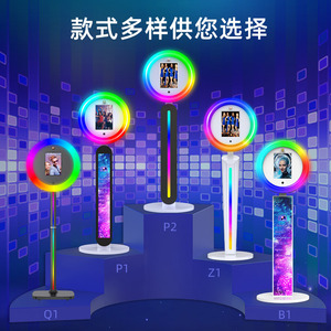 Ipad Photo Booth With Led Ring Light Touchscreen Control For Party Wedding Selfie 2 People Capacity Digital Print - Product Image 3