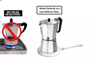 Ensemble de 2 tasses de <span class=keywords><strong>cafetière</strong></span> à expresso italienne classique et moderne en aluminium et métal argenté Machine à moka portable pour affaires - Product Image 5