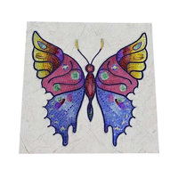 Mosaïque de carreaux de verre teinté motif tournesol pour la maternelle, mosaïque de carreaux de verre fusionné solide à motifs personnalisés pour aire de jeux