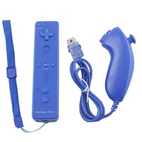 Manette de jeu avec télécommande Motion Plus intégrée et Nunchuck avec dragonne pour Wii