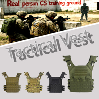 Gilet tactique camouflage personnalisé avec sacs, imperméable, respirant, sangles réglables à dégagement rapide pour l'entraînement en plein air et la remise en forme