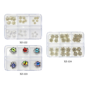 Strass de luxe à dos plat pour ongles, cristaux 3D de Noël, diamants pour la décoration des ongles des fêtes d'hiver, marque Weiju, modèle NL6109 - Product Image 4