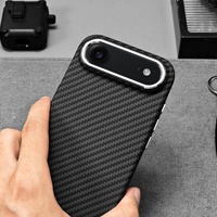 Étui antichoc magnétique en PC à texture aramide pour iPhone 17/16/15/14/13/12 Plus Pro, ultra-fin avec dissipation thermique