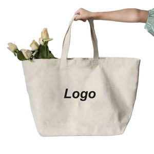 Customized Eco Foldable <b>Extra</b> <b>Large</b> Heavy Big Thick Capacity Casual Cotton Canvas Shopping Tote <b>Bag</b> Oversized Canvas Cotton <b>Bag</b> - Product Image 3