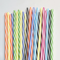 Smartops Pailles à boire en plastique réutilisables colorées à motifs pour la maison Bar Voyage Camping Graduation Parties pour Noël