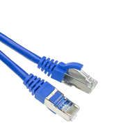 Jaket hitam putih Cat5e UTP kabel Patch 23awg FTP & kabel serat SFTP dengan RJ45 konektor RJ5 kabel Patch