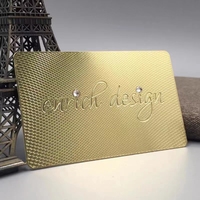 Tarjeta de Membresía VIP Personalizada, Chapada en Oro, Acero Inoxidable Esmerilado, NFC, Regalo Empresarial de Metal, Tarjeta con Impresión Digital