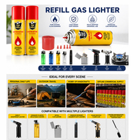 Meilleure Vente – Bouteille de Gaz Butane 300ml Sans Impuretés pour Recharge de Briquets et Allume-feu