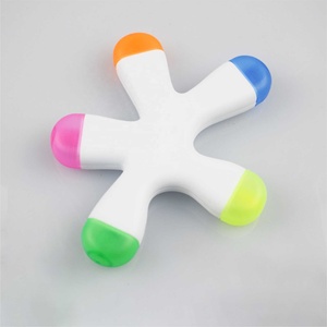 Quảng Cáo Quà Tặng Tùy Chỉnh Logo In 5 Trong 1 Multicolor <span class=keywords><strong>Starfish</strong></span> Shape <span class=keywords><strong>Highlighter</strong></span> Bút Đánh Dấu - Product Image 2