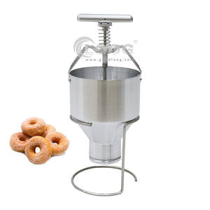 Gıda makineleri Donut yapma makinesi fabrika toptan Mini paslanmaz çelik çörek üreticisi manuel çörek dolgu - Product Image 1