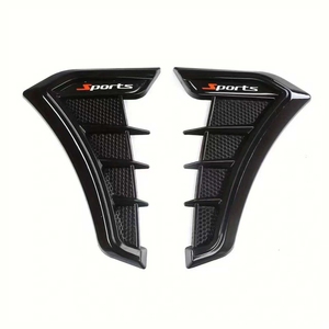Universal Black TPU Sports <b>Clip</b>-On <b>Car</b> Side Air Vent Cover Fender Intake Trim Panel Exterior Styling Accessory Made China Model - Product Image 3