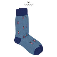 Chaussettes de Costume de Luxe pour Homme en Coton Mercerisé 240N, Motif Chevron Bleu, Motif Original Coléoptère Rose, Antibactériennes, Personnalisables avec Logo pour Affaires