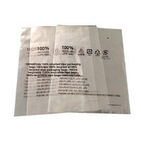 Bolsa de Embalaje Ecológica Personalizable 100% Reciclada de LDPE, Certificada TC, Reciclable GRS, Bolsa Plana de RPE para Zapatos, Ropa, Calcetines y Pieles