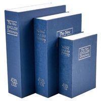 Coffre-fort dissimulé en forme de livre, fourni directement par l'usine, 180x115x55mm, corps en acier massif, conception avec serrure à clé, casier de rangement dissimulé pour argent