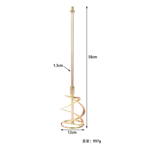 Varilla agitadora M14 con acabado dorado, diámetro de vástago de 14 mm, para mezclar cemento, yeso y mortero, accesorio para taladro. - Product Image 5