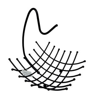 Panier de rangement en fer écologique, revêtement en poudre noir, support en métal durable pour le stockage des aliments, des fruits, accessoire pour la maison, l'hôtel, la salle de bain - Product Image 6