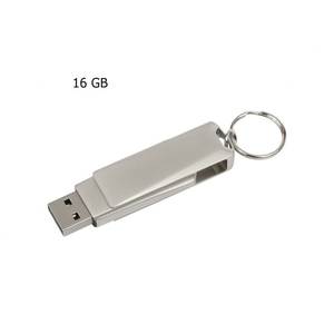 Unidad Flash USB de 16 GB con Diseño Giratorio Metálico, Dispositivo de Almacenamiento con Llavero - Product Image 2