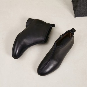 Nouvelles Bottes Femme Automne/Hiver 2025 en Cuir de Vachette Vieilli à Talon Haut et Bout Pointu – Style Polyvalent et Élégant - Product Image 2
