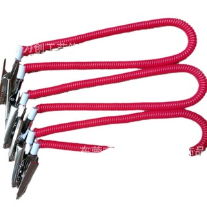 Dental Scarf <b>Clips</b> With <b>Spring</b> Rope Blue Red Plastic Oral Care Accessories Wholesale 2x8x300mm - Product Image 2