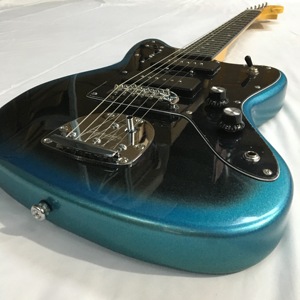 Jazzmast Guitar Fingerboard Blue-<b>Black</b> Body Features Fast Ship From USA - Product Image 3
