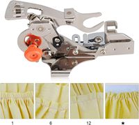 Machine à coudre domestique multifonctionnelle Réglage libre Pied de presse Nouveaux accessoires pour plisser l'épaisseur épaisse Acier de détail