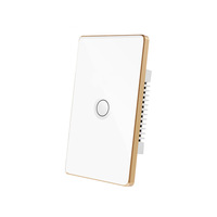 MatterWall Switch Rainure de cadre en alliage d'aluminium directement connecté à Homekit Alexa Voice Control 2.5D Tempered Glass Smart Switch