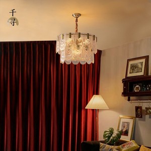 Chandelier Round Gold LED E27 Single Head D600 H230 Light Luxury Modern Study Lamp - Product Image 2