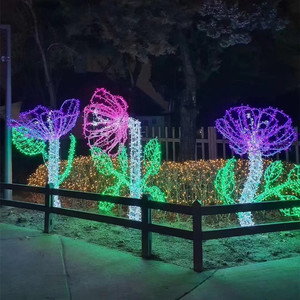 ไฟประดับรูปดอกไม้ LED สำหรับตกแต่งสวนกลางแจ้ง กันน้ำ ไฟประดับสวนลายดอกพลัม ไฟตกแต่งภูมิทัศน์ - Product Image 2