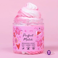 Savon Fouetté Arc-en-Ciel Coloré Personnalisé avec Bague, Base au Beurre de Karité Bio Hydratant Naturel, sous Marque Privée