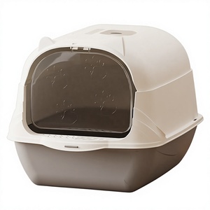 Bac à litière carré automatique entièrement fermé et écologique pour chat, espace intérieur de 100 L, accessoires et fournitures premium pour animaux de compagnie, 1,25 kg - Product Image 1