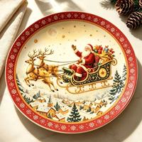 Assiette en porcelaine de haute qualité avec décoration sous glaçure, pour usage domestique, servant de plat, assiette à thème carte des étoiles