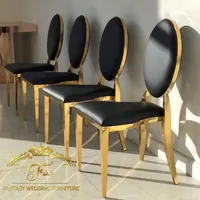 Cuero de la PU asiento de diseño de marco de metal restaurante sillas de comedor