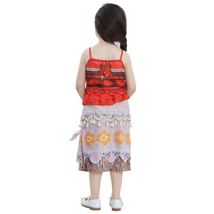 Vestido de princesa Moana, disfraz de Romance oceánico para niños, conjunto de falda para niñas, disfraz de Cosplay de Moana - Product Image 6