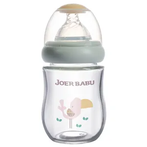 100% Food Grade hands free baby bottle feeding manufacturers eco friendly baby bottles glass