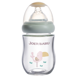 Biberón de cristal ecológico para bebé, grado alimenticio, manos libres, fabricantes de alimentación, 100% - Product Image 1