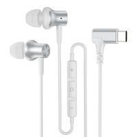 Earphone Gaming Berkualitas Tinggi 1.2M In-Ear Tipe-C Metal Berkabel Stereo dengan Peredam Kebisingan Aktif (ANC) Tahan Air IPX4 AAC untuk iPhone