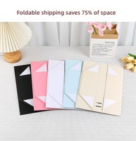 Boîte pliable de luxe personnalisée avec logo, vente en gros, boîte en carton pliée à plat pour les petites entreprises