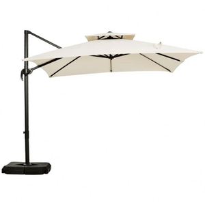 <span class=keywords><strong>Parasol</strong></span> de terrasse <span class=keywords><strong>déporté</strong></span> robuste et résistant au vent en polyester écologique avec logo personnalisé pour la vente en gros - Product Image 2