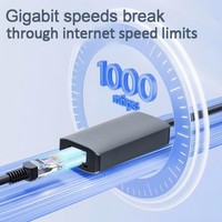 Adaptateur USB 3.0 vers Gigabit Ethernet 1000 Mbps, convertisseur LAN filaire RJ45 haute vitesse, boîtier en aluminium pour ordinateur portable, PC Mac