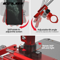 Support de téléphone pour vélo en aluminium GUB P30 pour appareils de 3,5 à 7,5 pouces, diamètre de serrage de 22,2 mm, largeur de 601 à 700 mm, support pour vélo/trottinette/moto