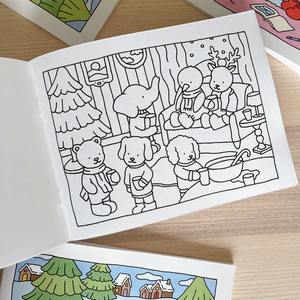 <span class=keywords><strong>Livre</strong></span> de coloriage en papier artistique avec des personnages d'animaux super mignons, des designs simples et faciles pour adultes, adolescents et enfants - Product Image 6
