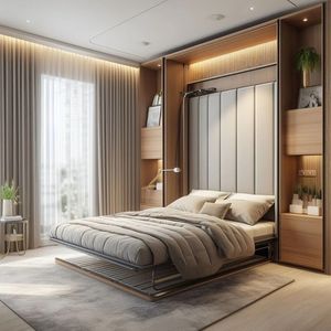 Letti a scomparsa modulari singoli e doppi, moderni e salvaspazio, con contenitore integrato, ideali per camere <span class=keywords><strong>da</strong></span> <span class=keywords><strong>letto</strong></span> piccole e soggiorni - Product Image 2